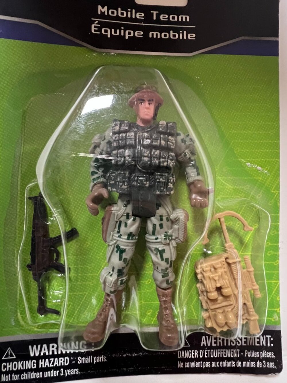 Your Action Hero Mobile Team Military Soldier 4" Action Figure W/ Accessories